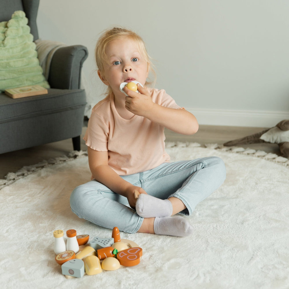 Schneidebrett mit Lebensmitteln - Hase - Muckelmeister