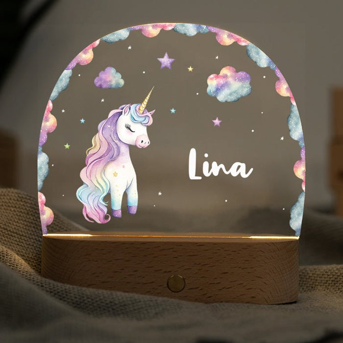 Nachtlicht Kinder personalisiert - Einhorn