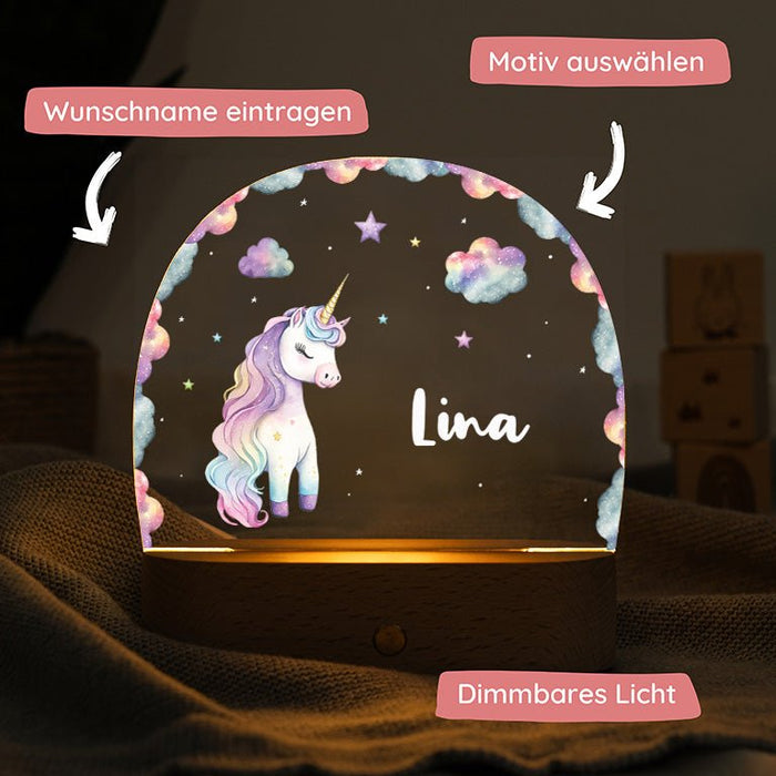 Nachtlicht Kinder personalisiert - Einhorn
