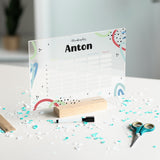 Stundenplan abwischbar personalisiert - Bunt - Muckelmeister