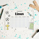 Stundenplan abwischbar personalisiert - Fussball - Muckelmeister