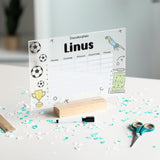 Stundenplan abwischbar personalisiert - Fussball - Muckelmeister