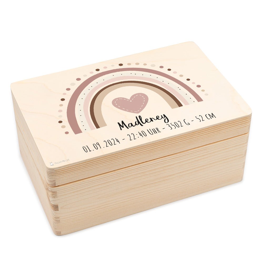 Erinnerungsbox Baby - Regenbogen rosa - Muckelmeister