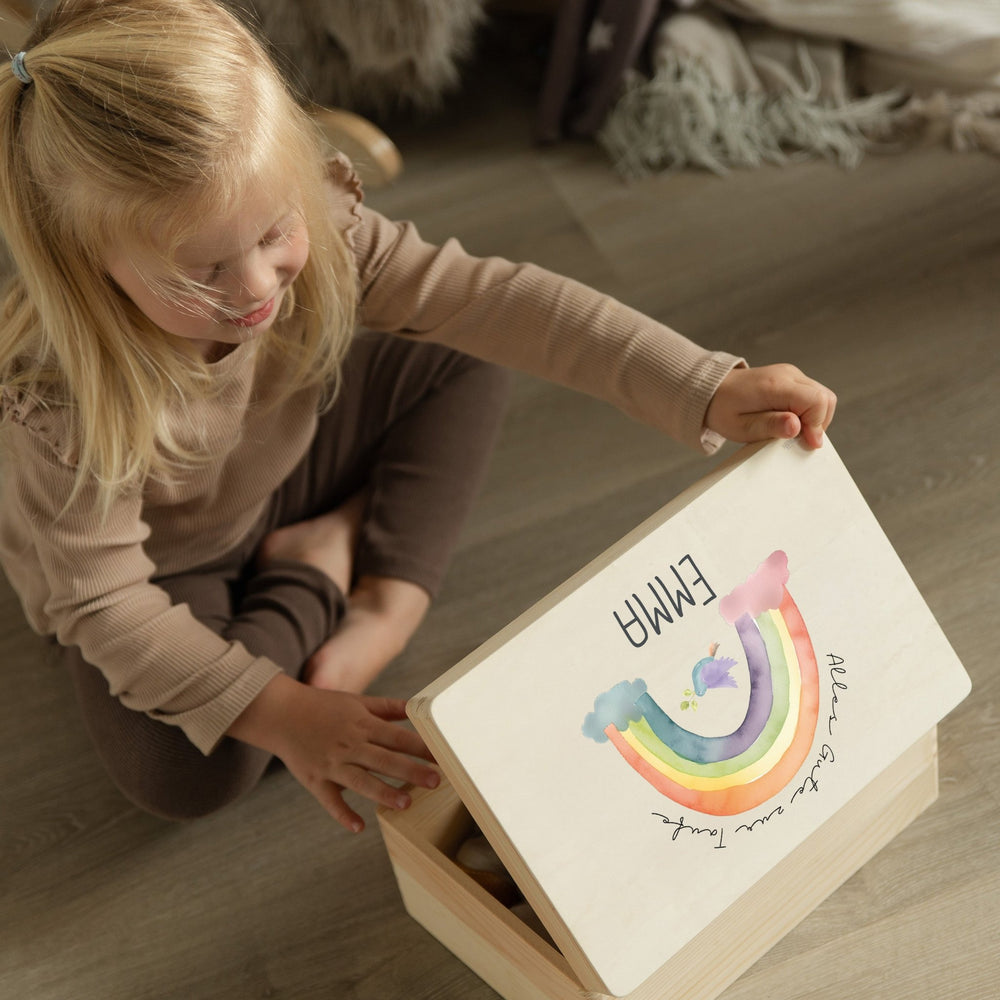 Erinnerungskiste Taufe Motiv Regenbogen - Muckelmeister