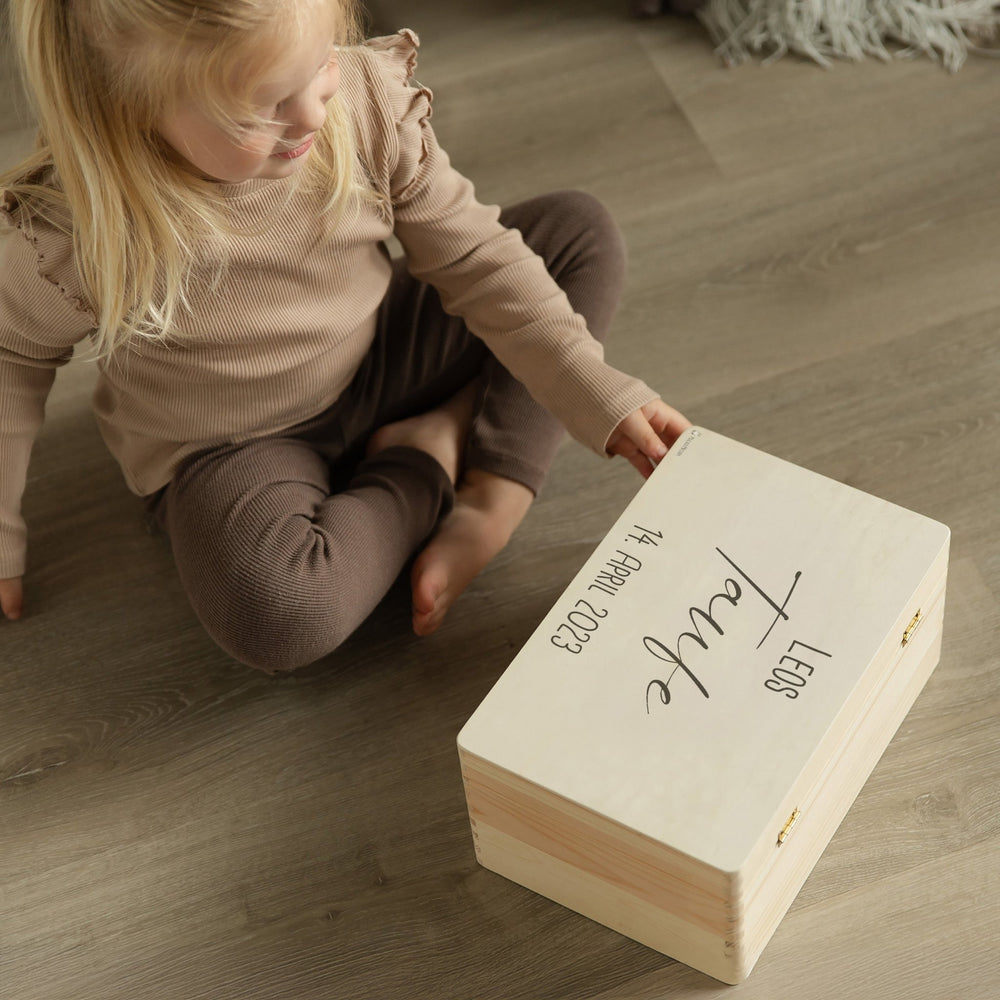 Erinnerungsbox Taufe mit Datum - Muckelmeister