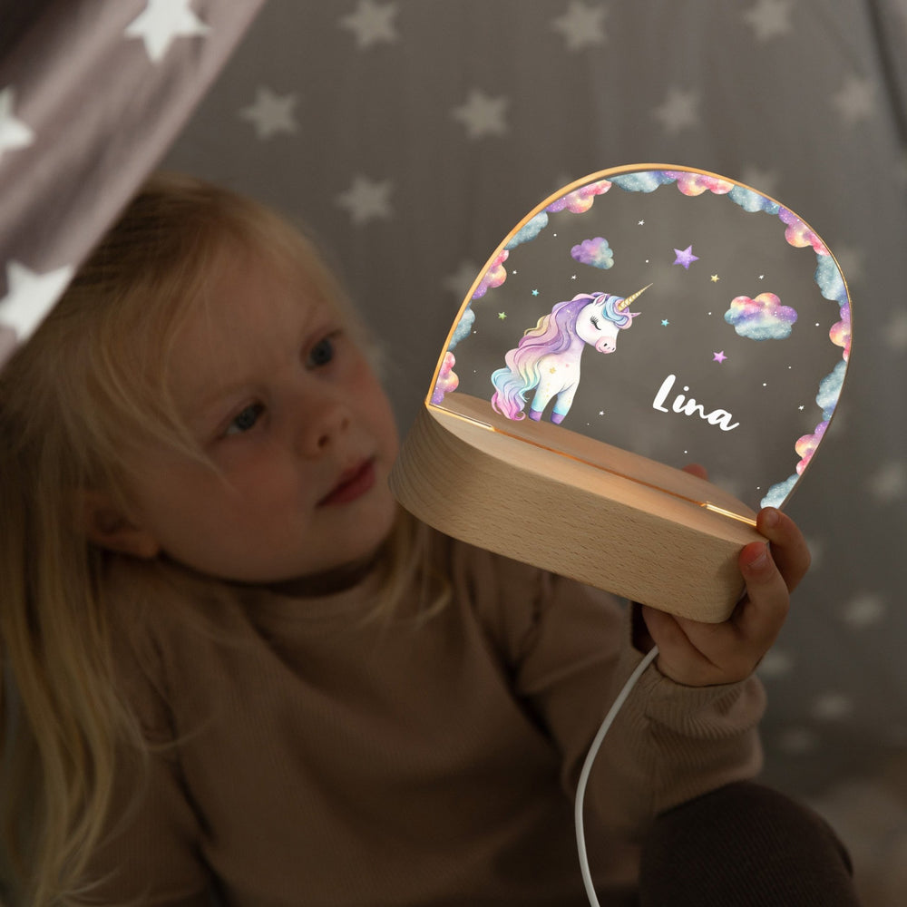 Nachtlicht Kinder personalisiert - Einhorn - Muckelmeister