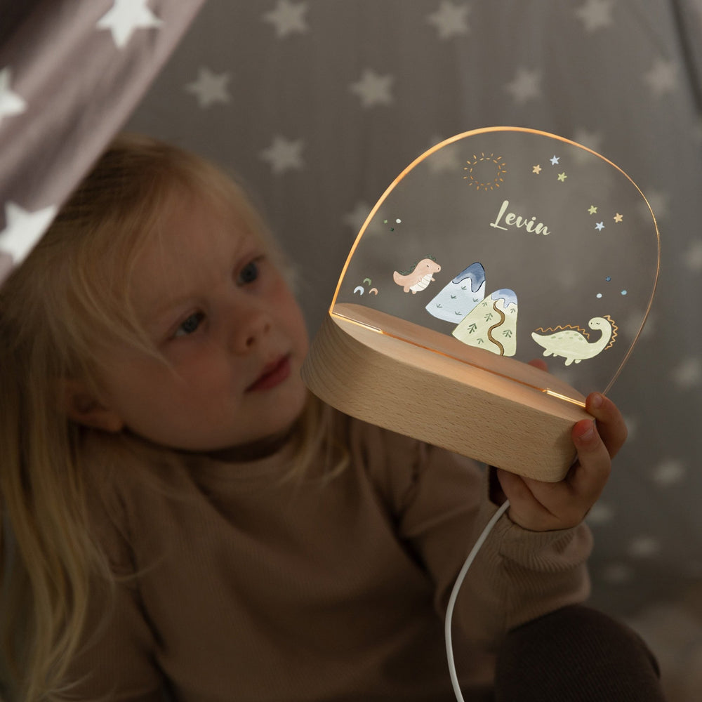 LED Nachtlicht Kinder personalisiert - Dinos - Muckelmeister