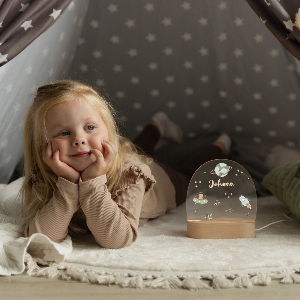 LED Nachtlicht Kinder personalisiert - Weltraum - Muckelmeister