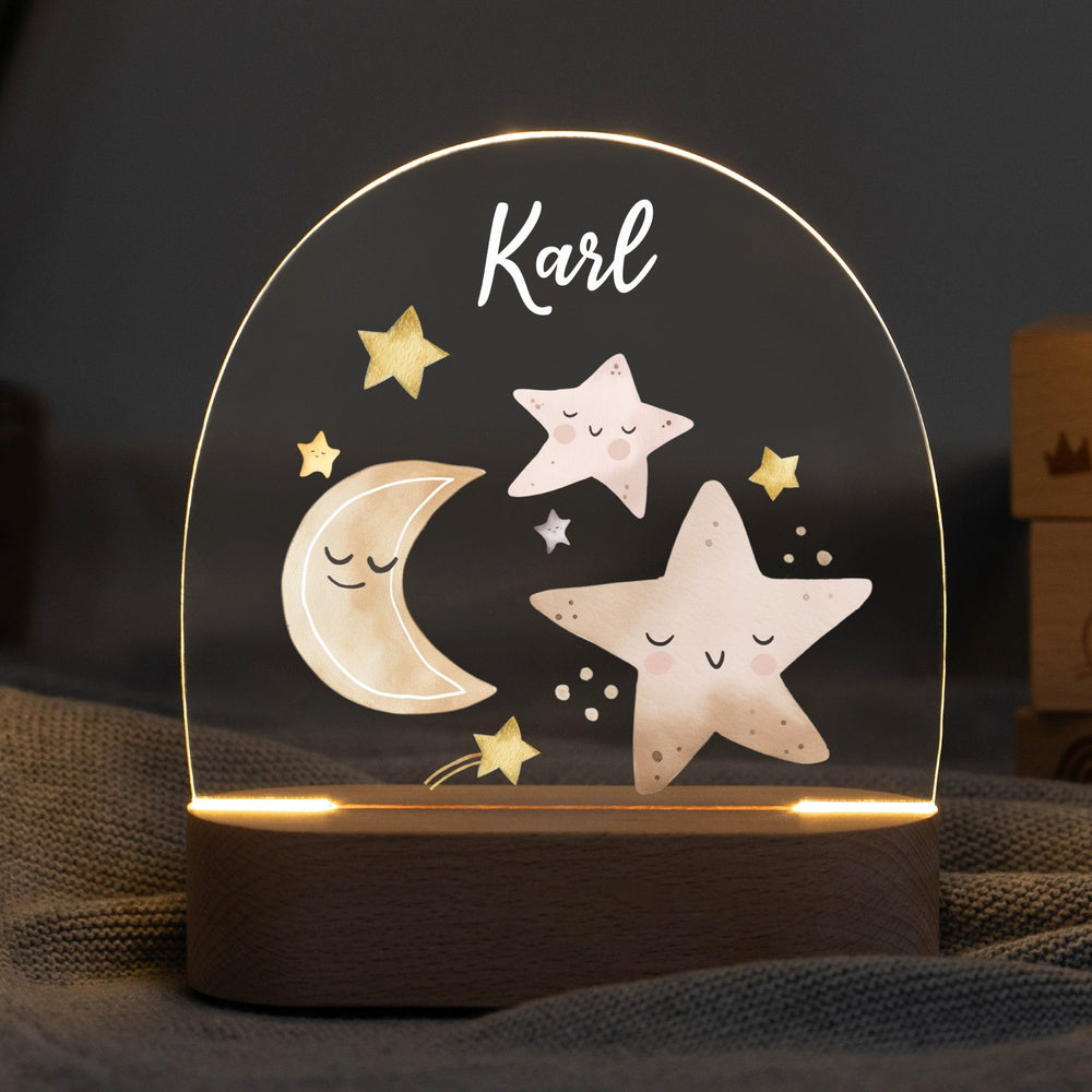 LED Nachtlicht Kinder personalisiert - Sterne - Muckelmeister