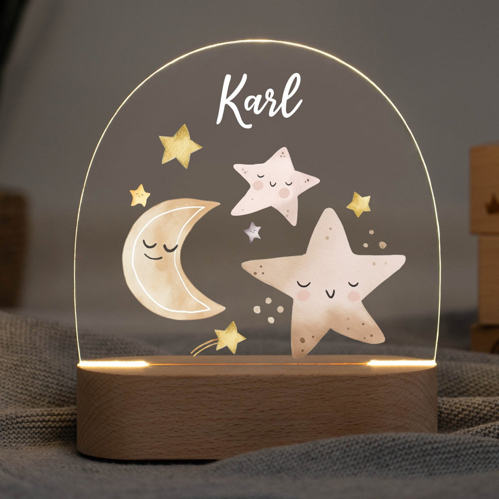 LED Nachtlicht Kinder personalisiert - Sterne - Muckelmeister