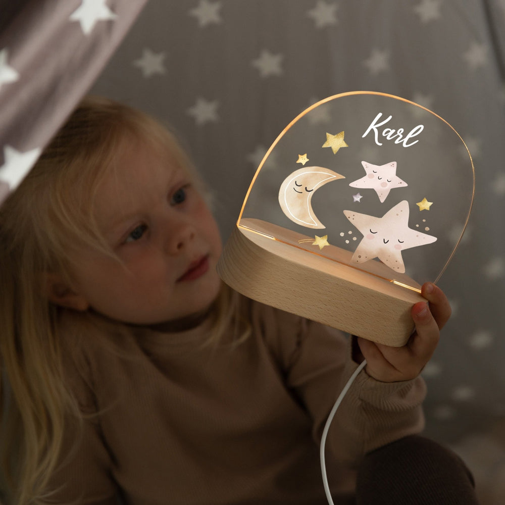 LED Nachtlicht Kinder personalisiert - Sterne - Muckelmeister