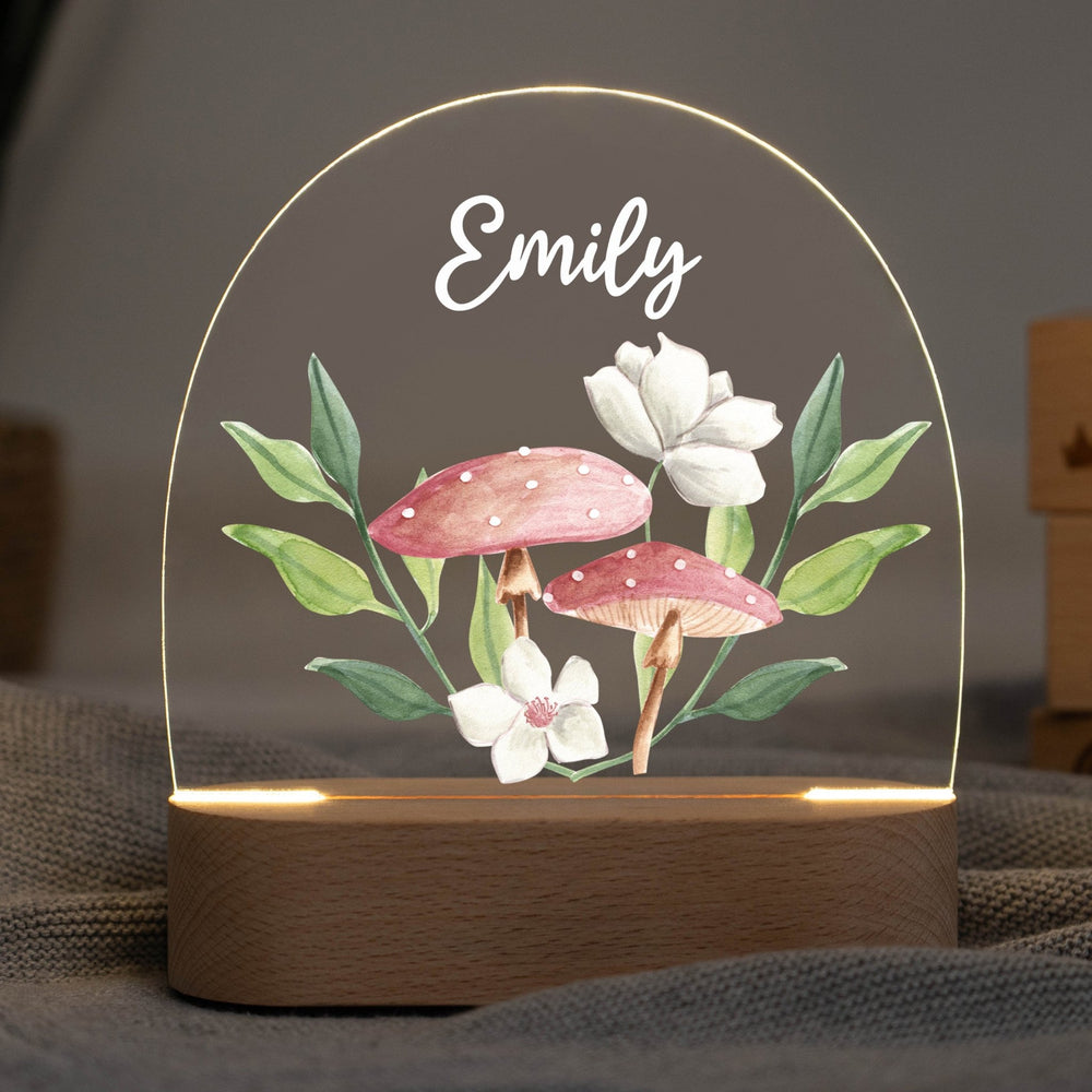 LED Nachtlicht Kinder personalisiert - Boho Fliegenpilz - Muckelmeister