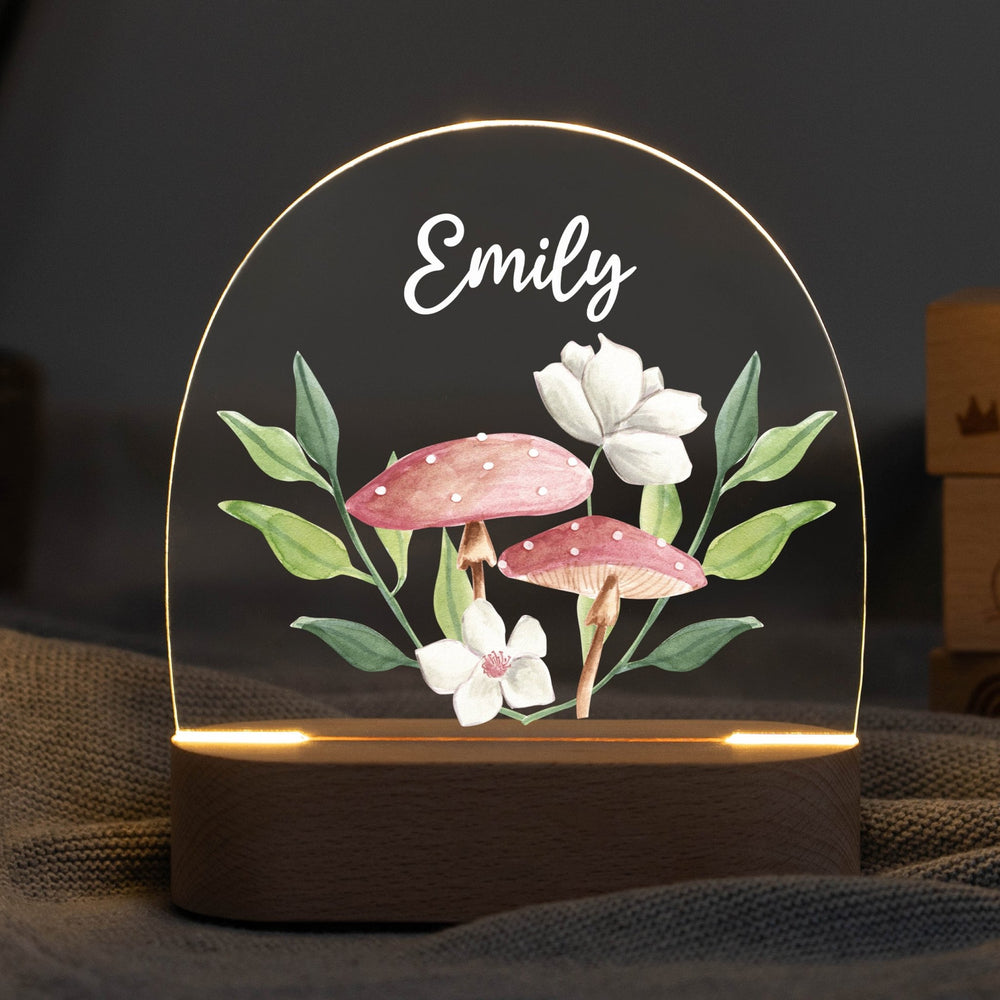 LED Nachtlicht Kinder personalisiert - Boho Fliegenpilz - Muckelmeister