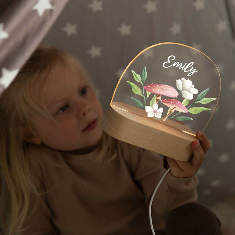 LED Nachtlicht Kinder personalisiert - Boho Fliegenpilz - Muckelmeister