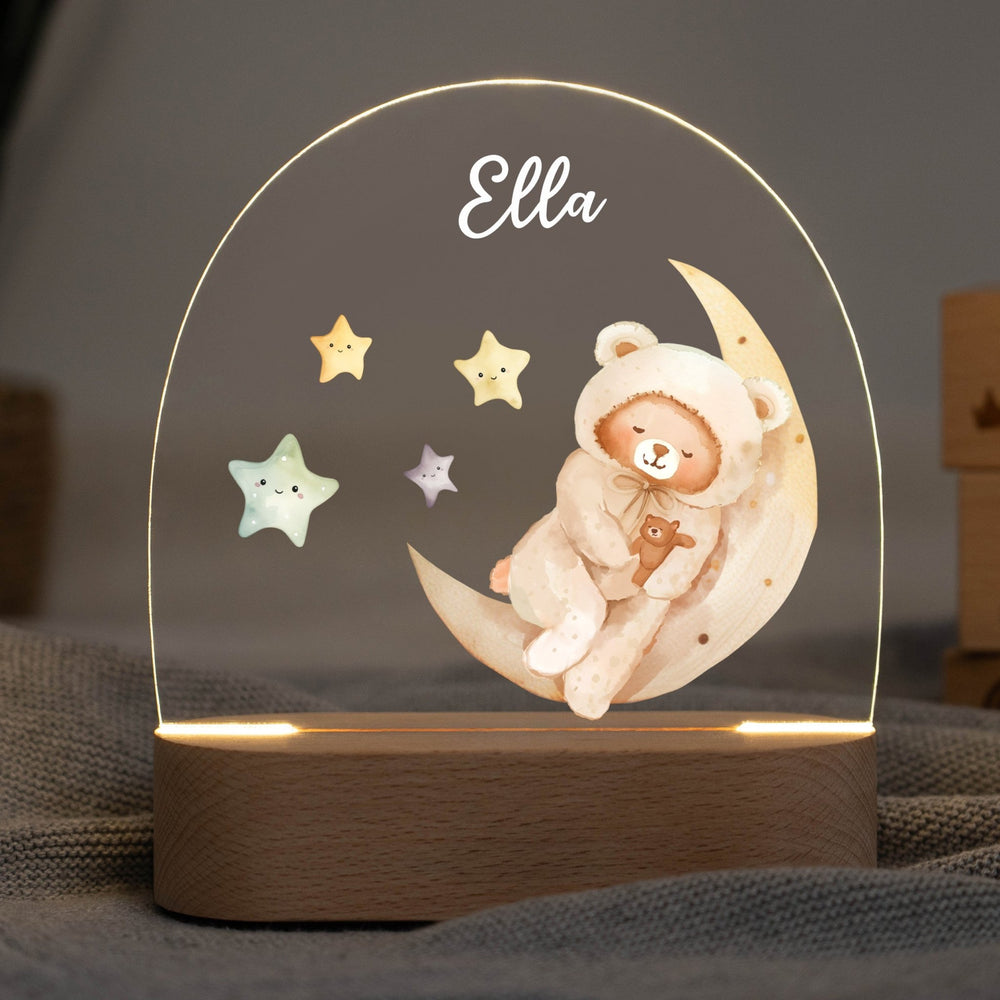 LED Nachtlicht Kinder personalisiert - Traumbärchen - Muckelmeister