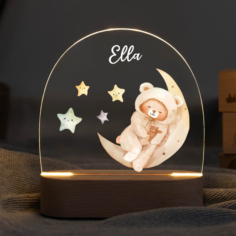 LED Nachtlicht Kinder personalisiert - Traumbärchen - Muckelmeister