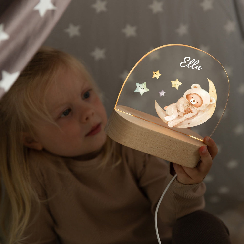LED Nachtlicht Kinder personalisiert - Traumbärchen - Muckelmeister