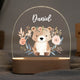 LED Nachtlicht Kinder personalisiert - Boho-Bärchen - Muckelmeister