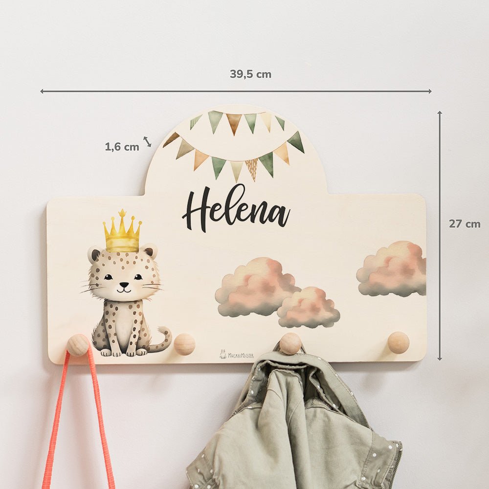 Kindergarderobe Personalisiert - Leopard - Muckelmeister