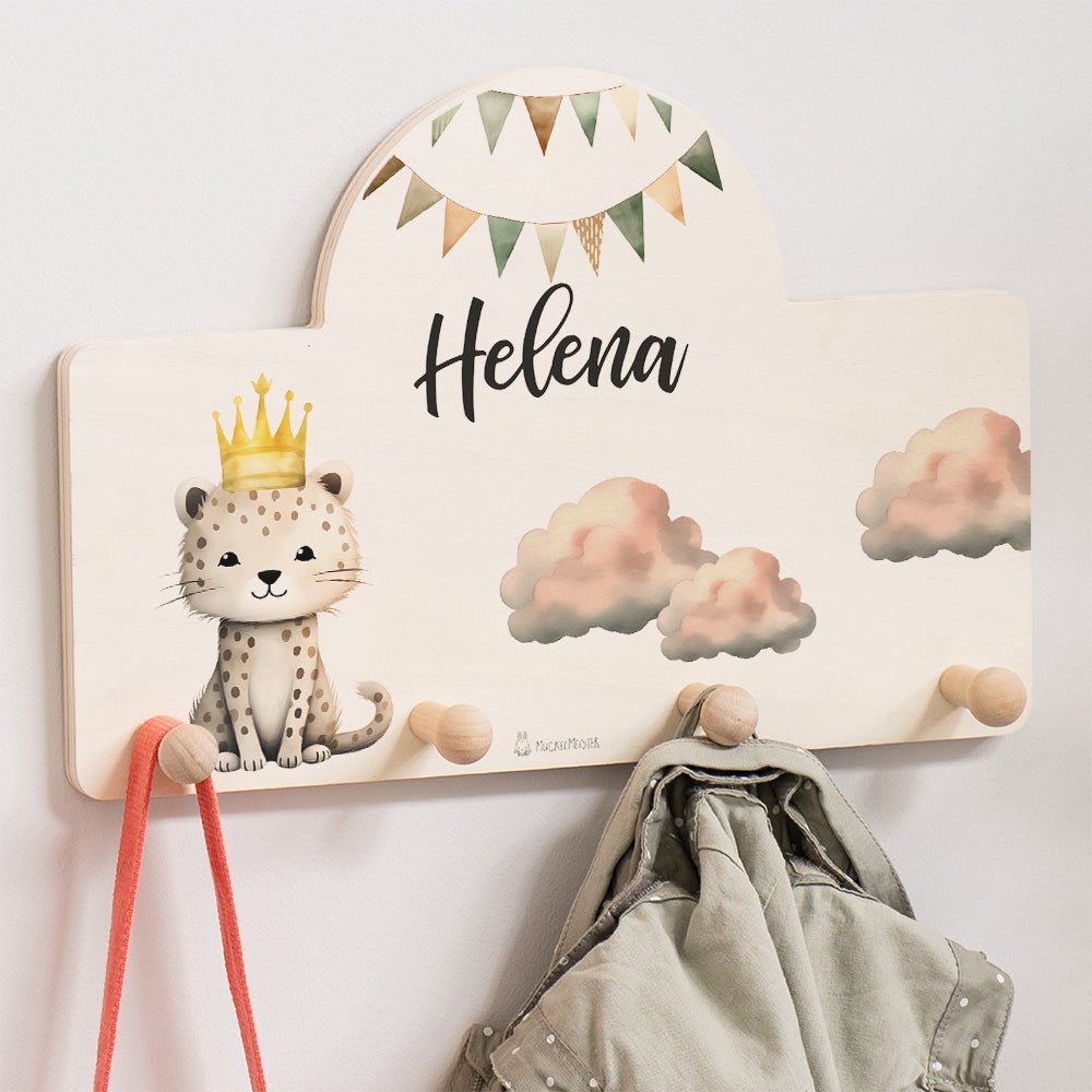 Kindergarderobe Personalisiert - Leopard - Muckelmeister