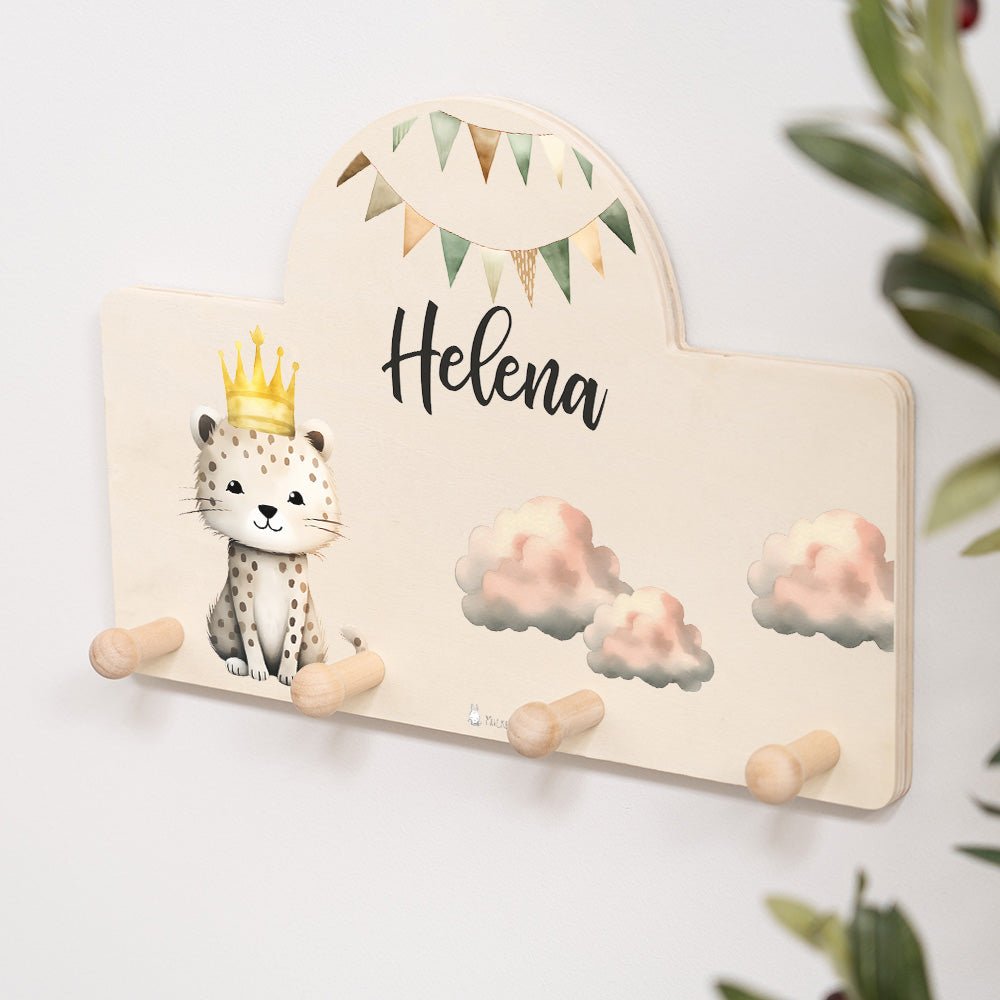 Kindergarderobe Personalisiert - Leopard - Muckelmeister