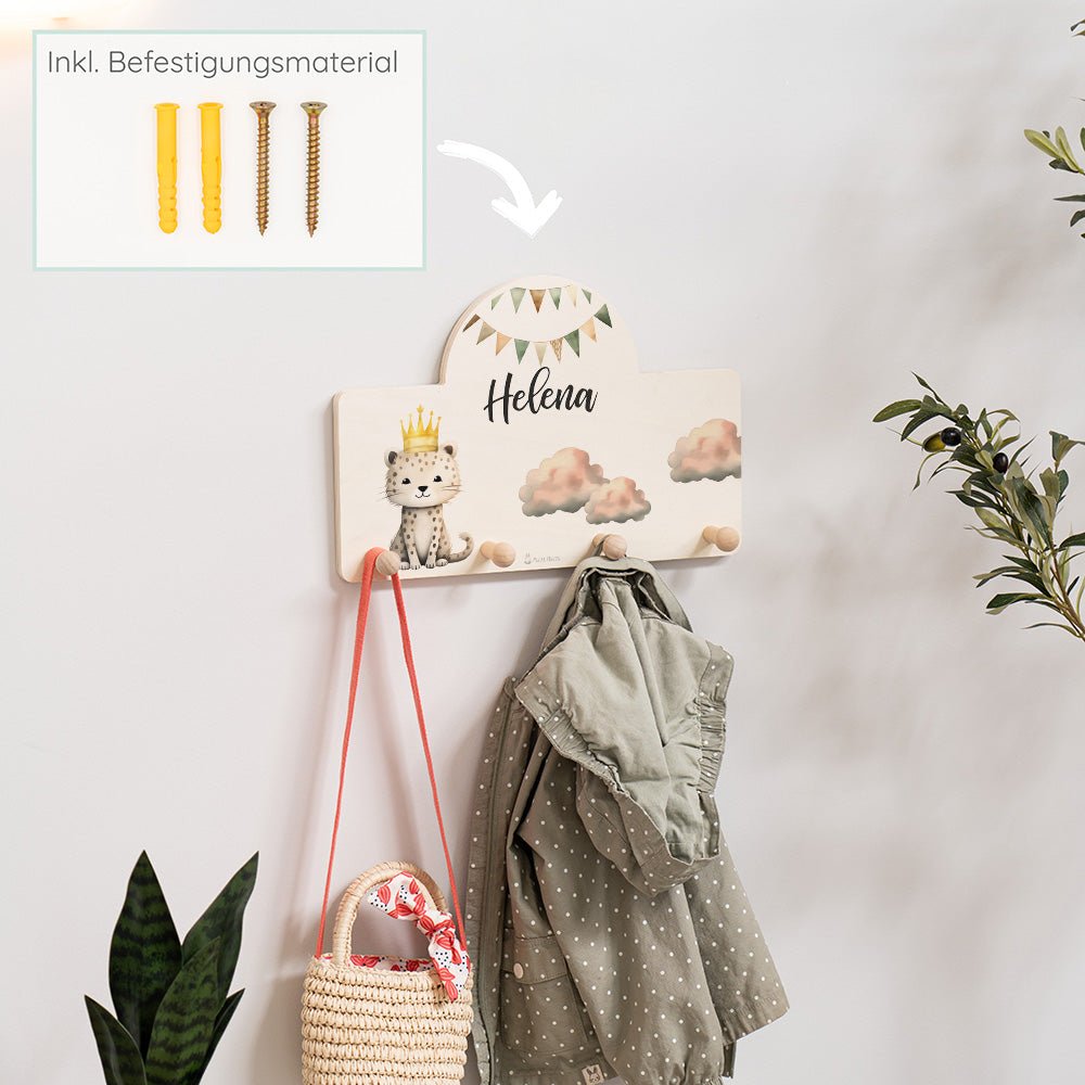 Kindergarderobe Personalisiert - Leopard - Muckelmeister