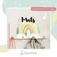 Kindergarderobe Personalisiert - Regenbogen gruen - Muckelmeister