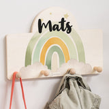Kindergarderobe Personalisiert - Regenbogen gruen - Muckelmeister
