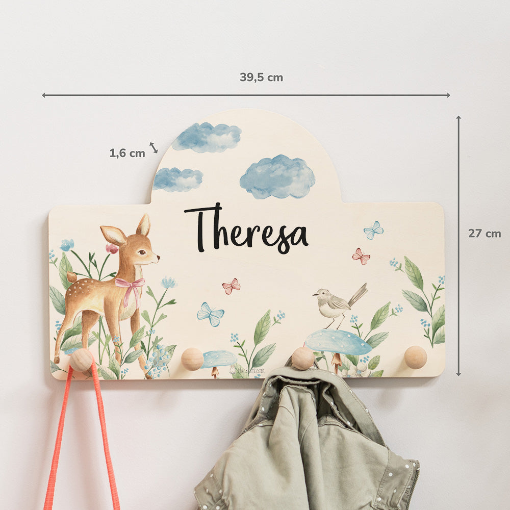 Kindergarderobe Personalisiert - Reh