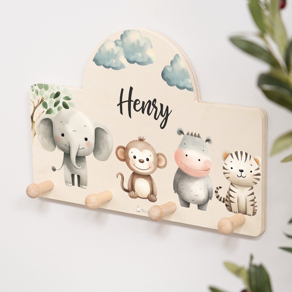Kindergarderobe Personalisiert - Safari - Muckelmeister