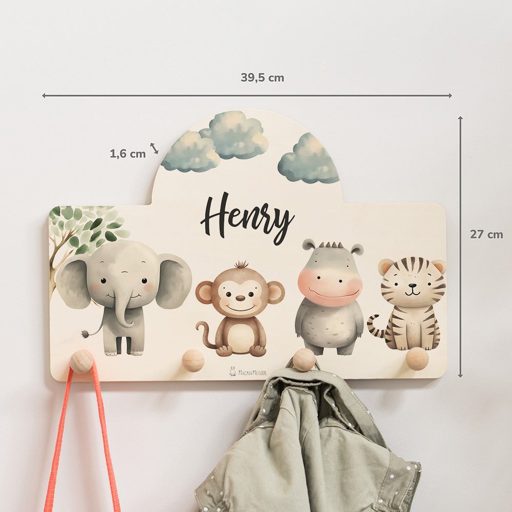 Kindergarderobe Personalisiert - Safari - Muckelmeister