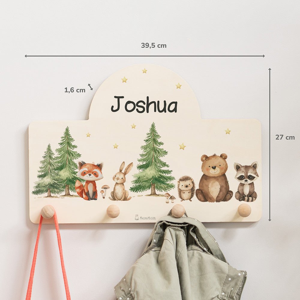 Kindergarderobe Personalisiert - Waldtiere - Muckelmeister