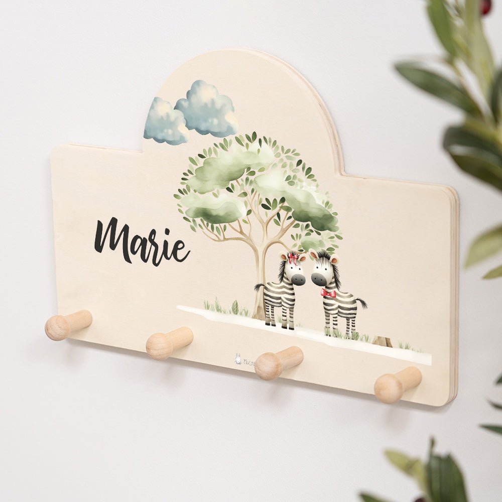 Kindergarderobe Personalisiert - Zebra - Muckelmeister