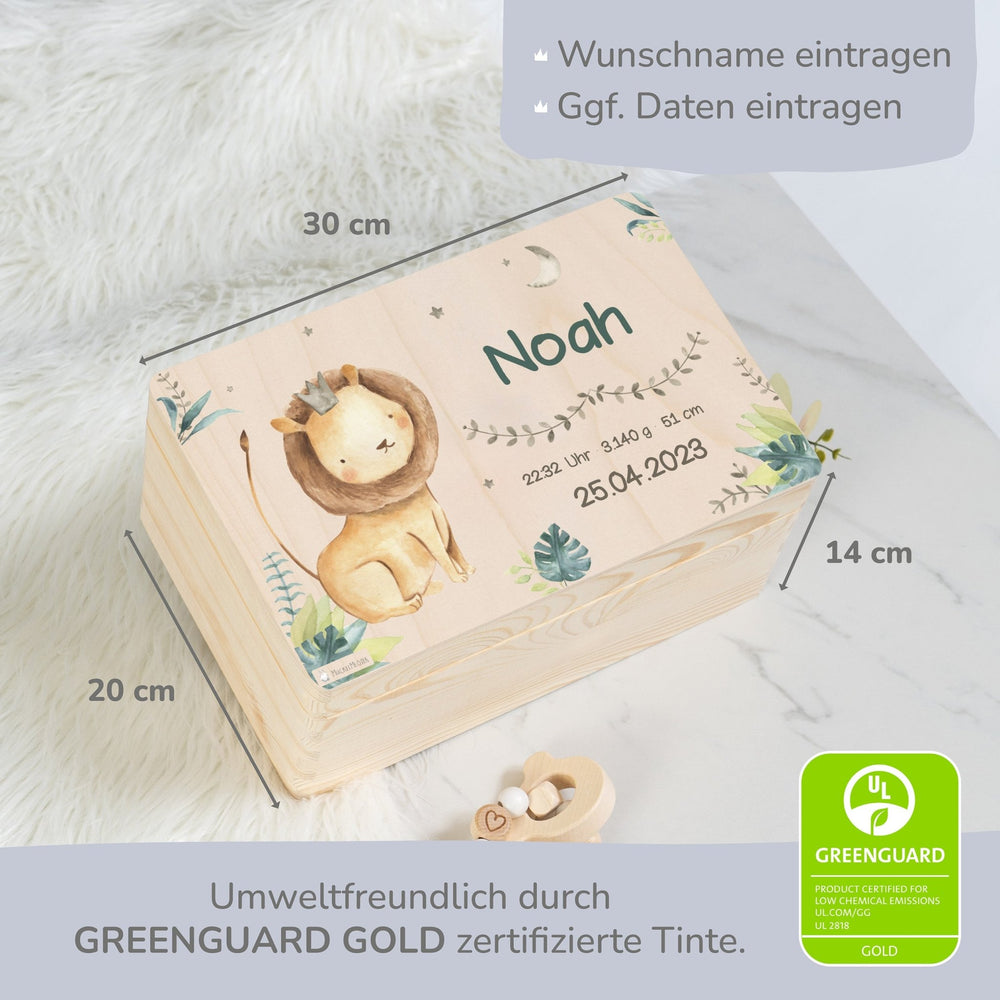 Erinnerungsbox Baby Löwe Geburt - Muckelmeister