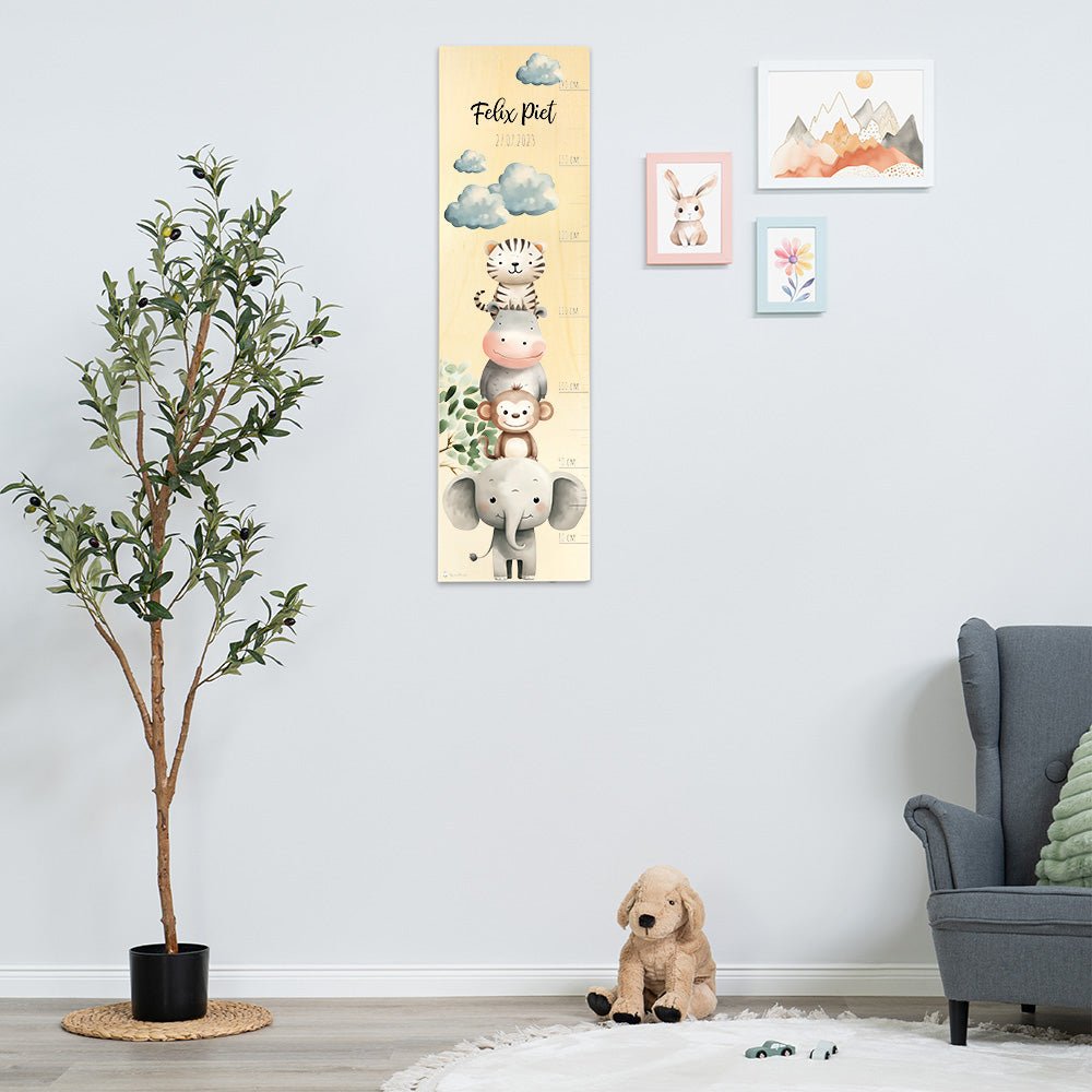 Personalisierte Messlatte + Garderobe 