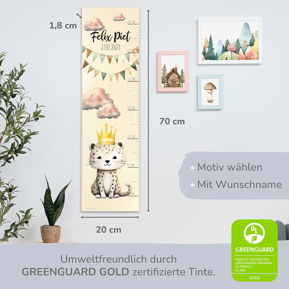Kinder Messlatte Motiv Leopard - Muckelmeister