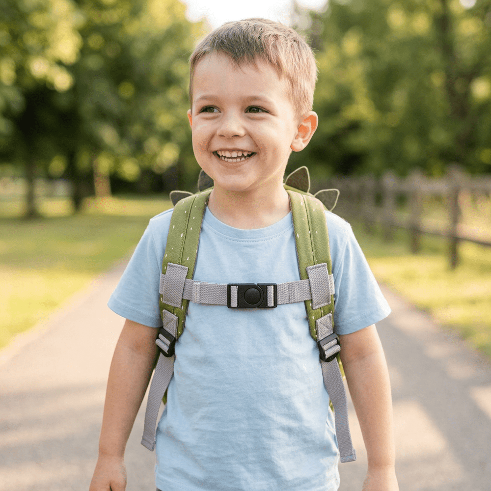 Personalisierter Kinderrucksack mit Name – Löwe, Dino oder Schmetterling | Stick - Muckelmeister