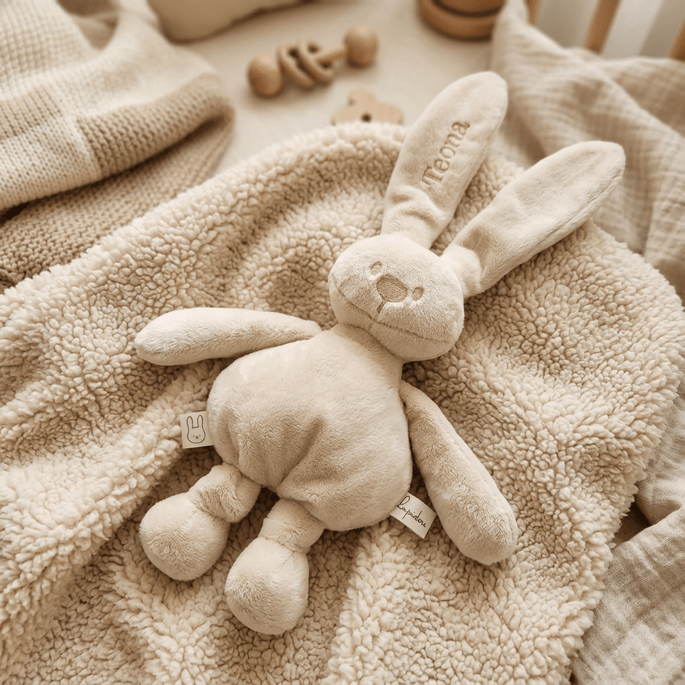 Personalisiertes Kuscheltier Lapidou - Hase | Stick - Muckelmeister