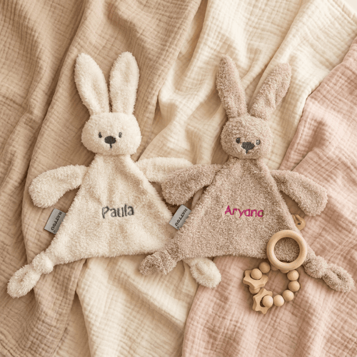 Personalisiertes Schnuffeltuch Lapidou - Kaninchen | Stick