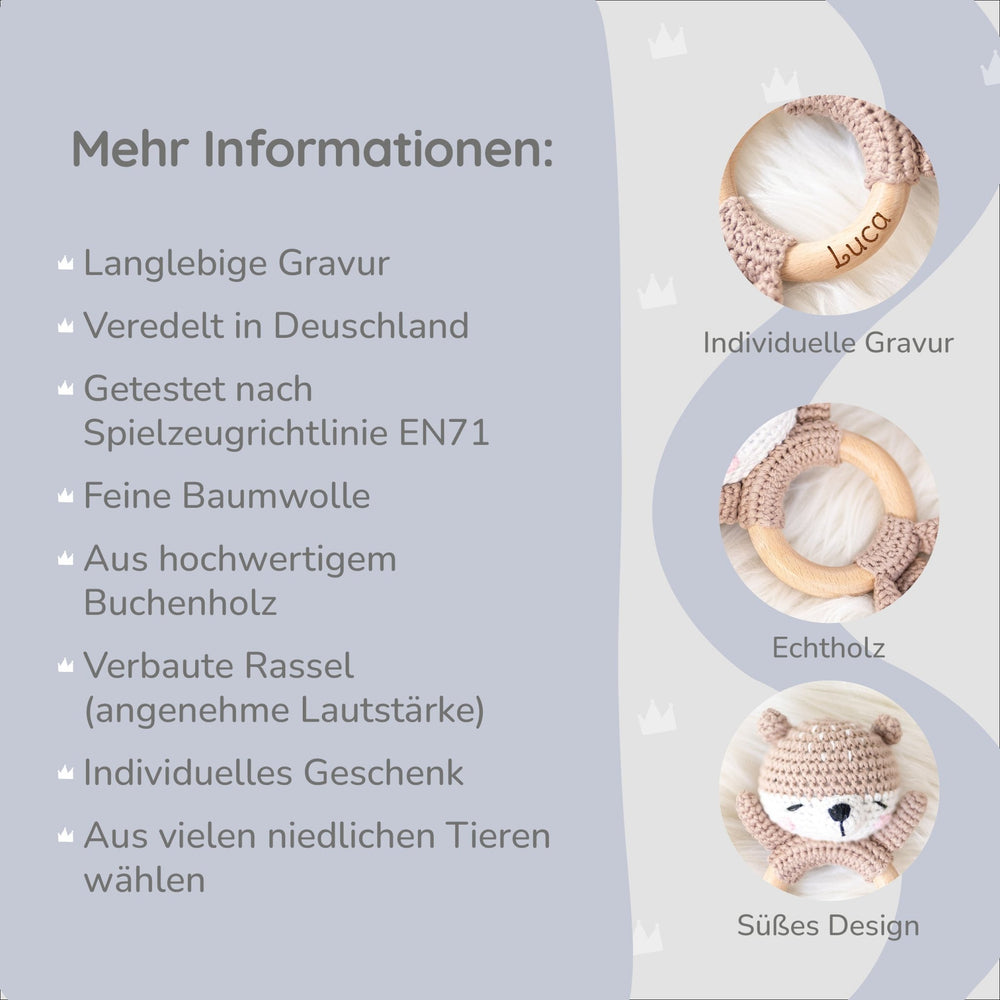 Greifling Baby mit Namen - Otter - Muckelmeister