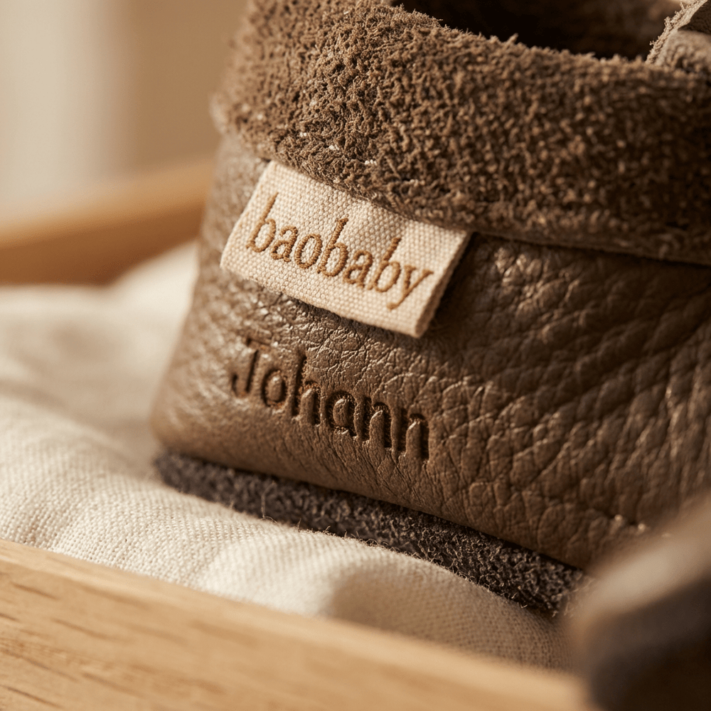 Personalisierte Krabbelschuhe – Baby Mokassins Mokki - Muckelmeister