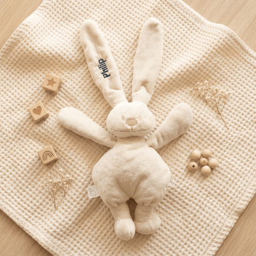 Personalisiertes Kuscheltier Lapidou - Hase | Stick