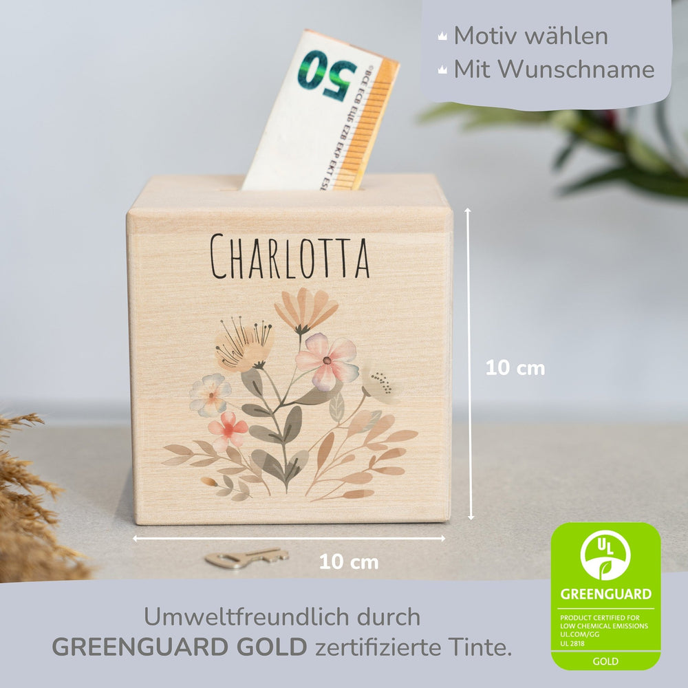Spardose Personalisiert Blumen - Muckelmeister