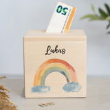 Spardose Personalisiert Regenbögen Boho - Muckelmeister