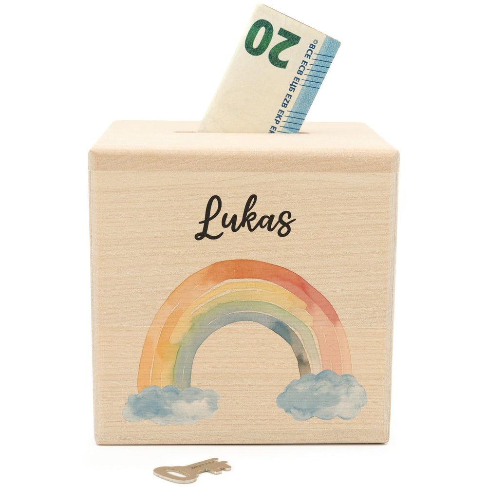 Spardose Personalisiert Regenbögen Boho - Muckelmeister