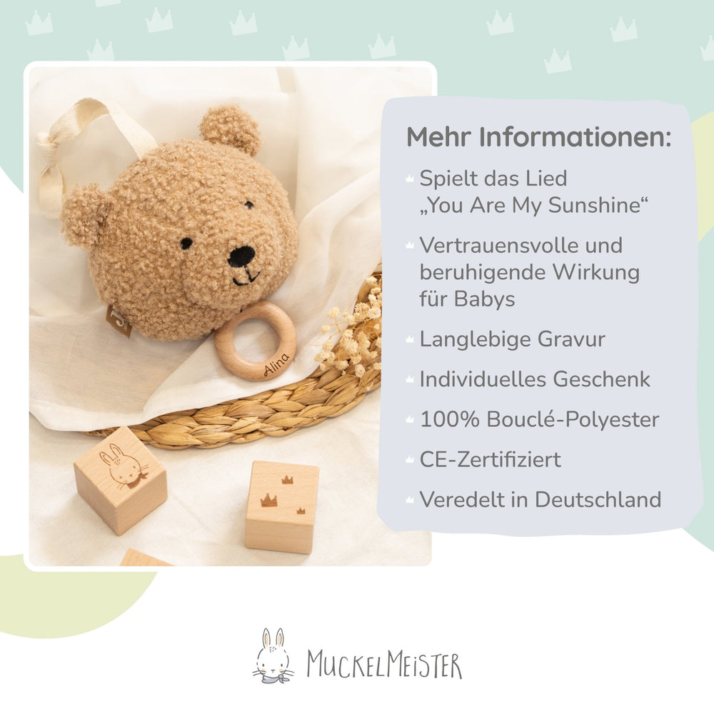 Spieluhr Baby Personalisiert - Teddy Biscuit - Muckelmeister